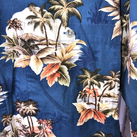 Mens saddlebred Hawaiian shirt size large short sleeve beach swimming button up - Picture 4 of 8